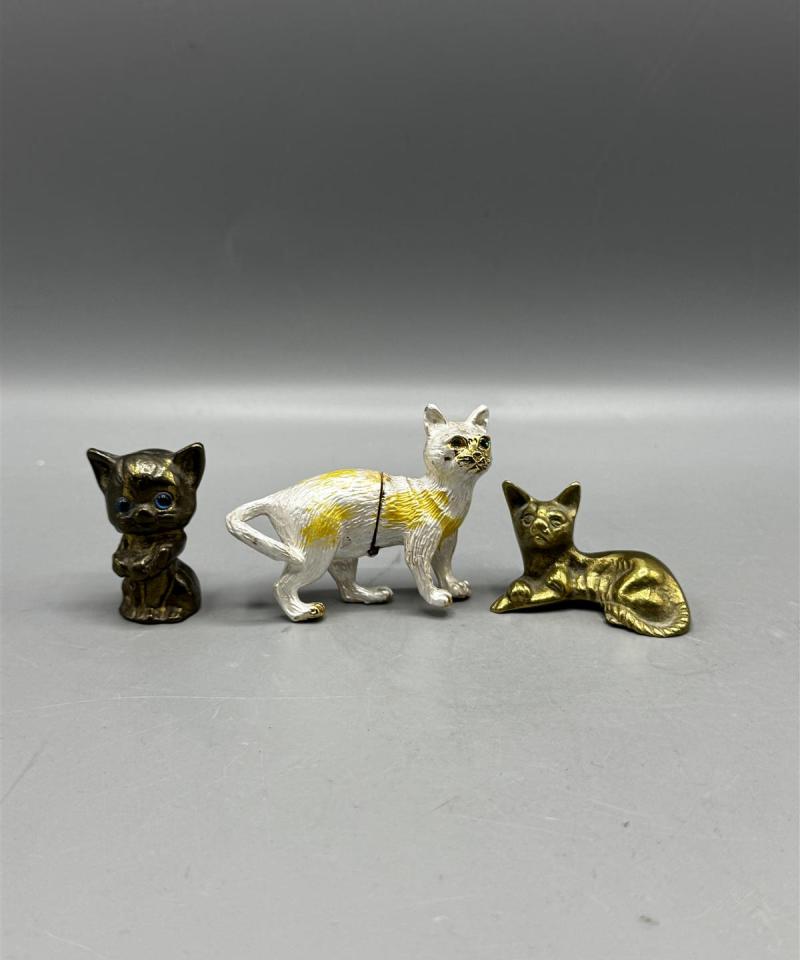 Vintage kissapatsaat metalli (3 kpl)