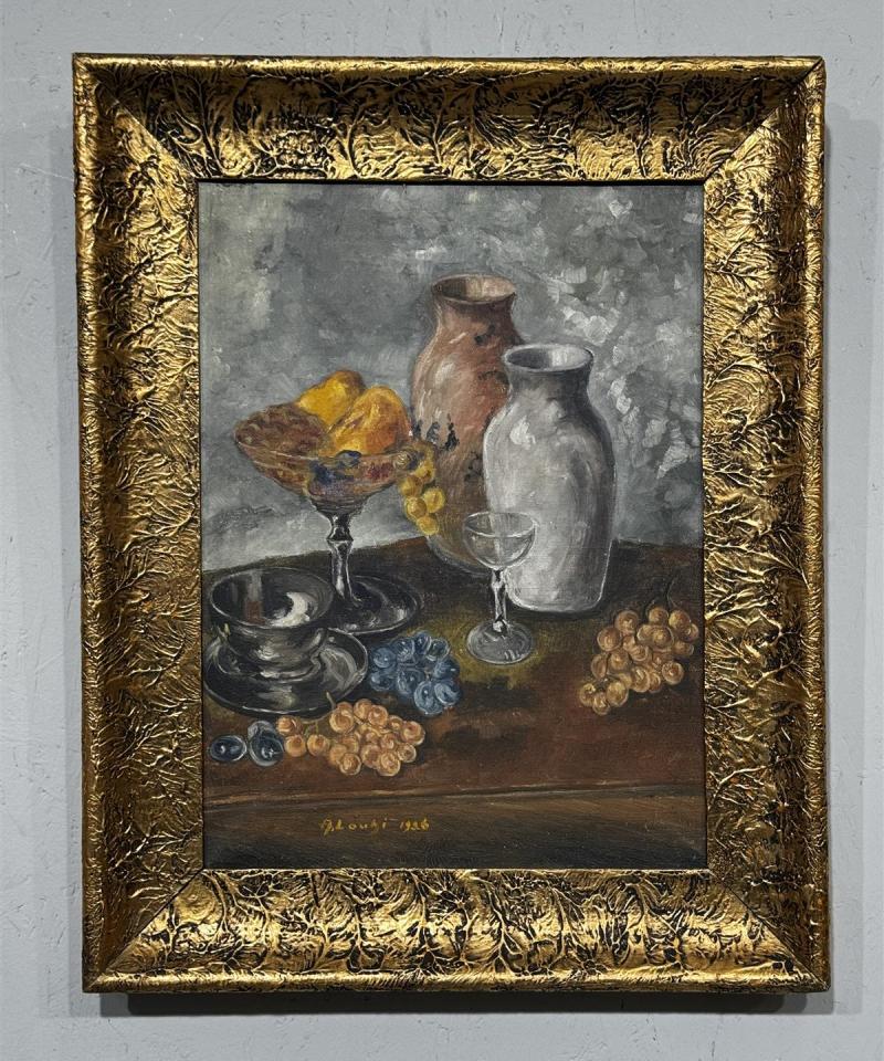 Taulu öljyvärimaalaus asetelma A Louhi 1926