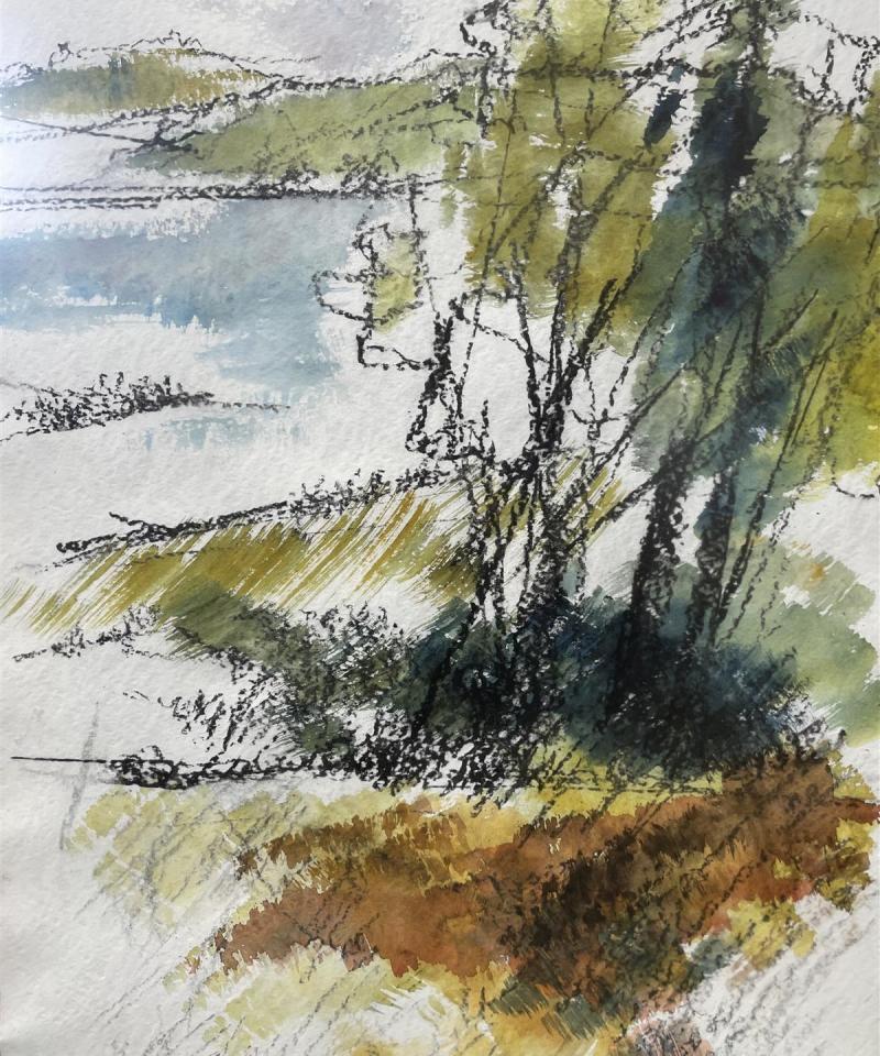 Taulu Artjärvi vesiväri, signeerattu