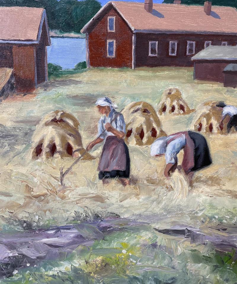 Taulu ”Lapuan jokivarrelta” öljyväri, Matti Saari