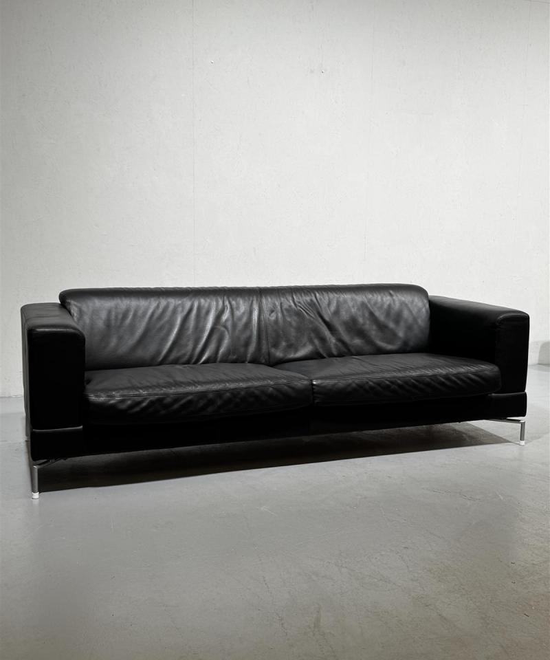 Interface sohva nahka musta