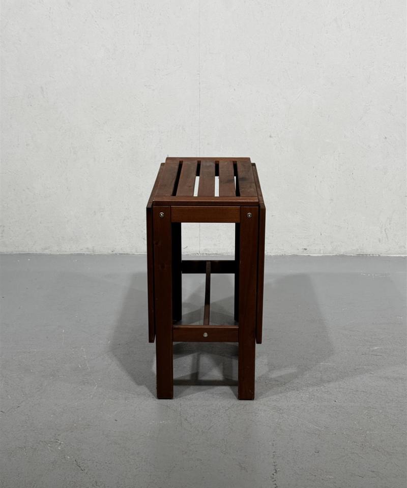 Puutarhapöytä 130x70 klaffitasoilla ruskea