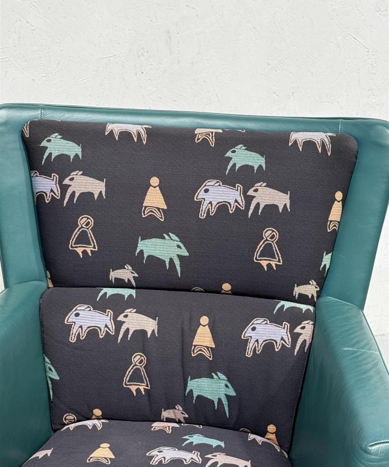 Kinnarps nojatuolit (2kpl) vihreä nahka