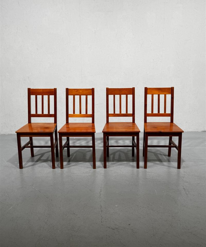 Talonpoikaistyyli tuolit ruskeat (4 kpl)