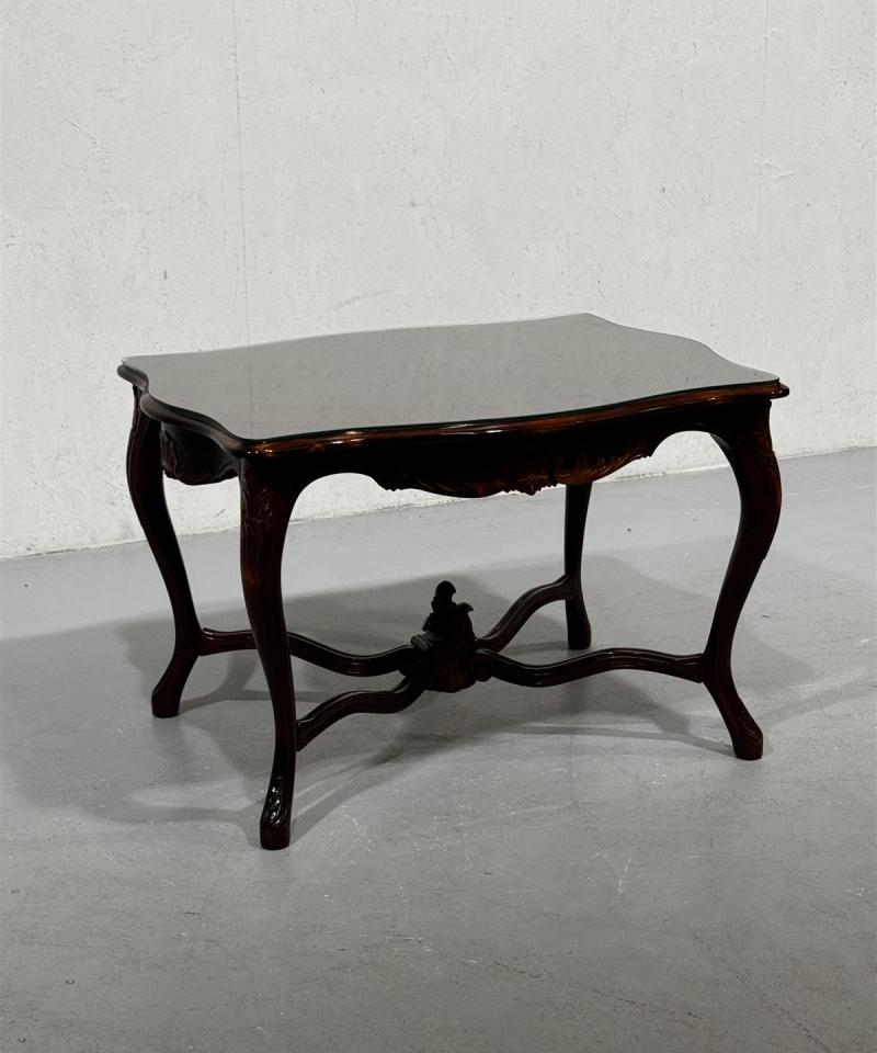 Rokokoo sohvapöytä 90x70 lasitasolla