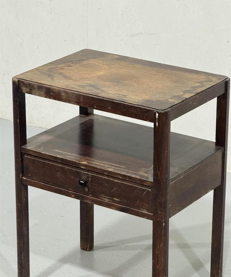 Vintage funkkis sivupöytä puu ruskea