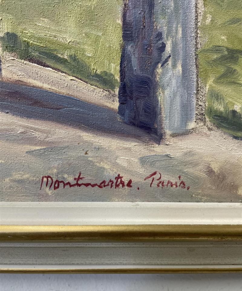 Taulu ”Montmarte” öljyväri, E Kemppainen 1958