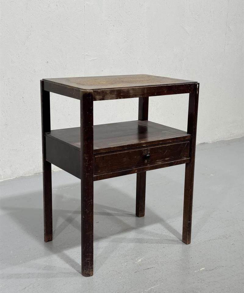 Vintage funkkis sivupöytä puu ruskea