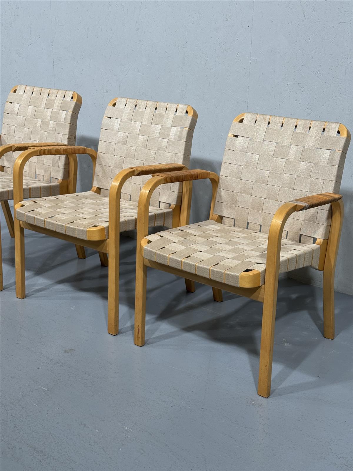 Artek Aalto 45 nojatuolit (3 kpl)