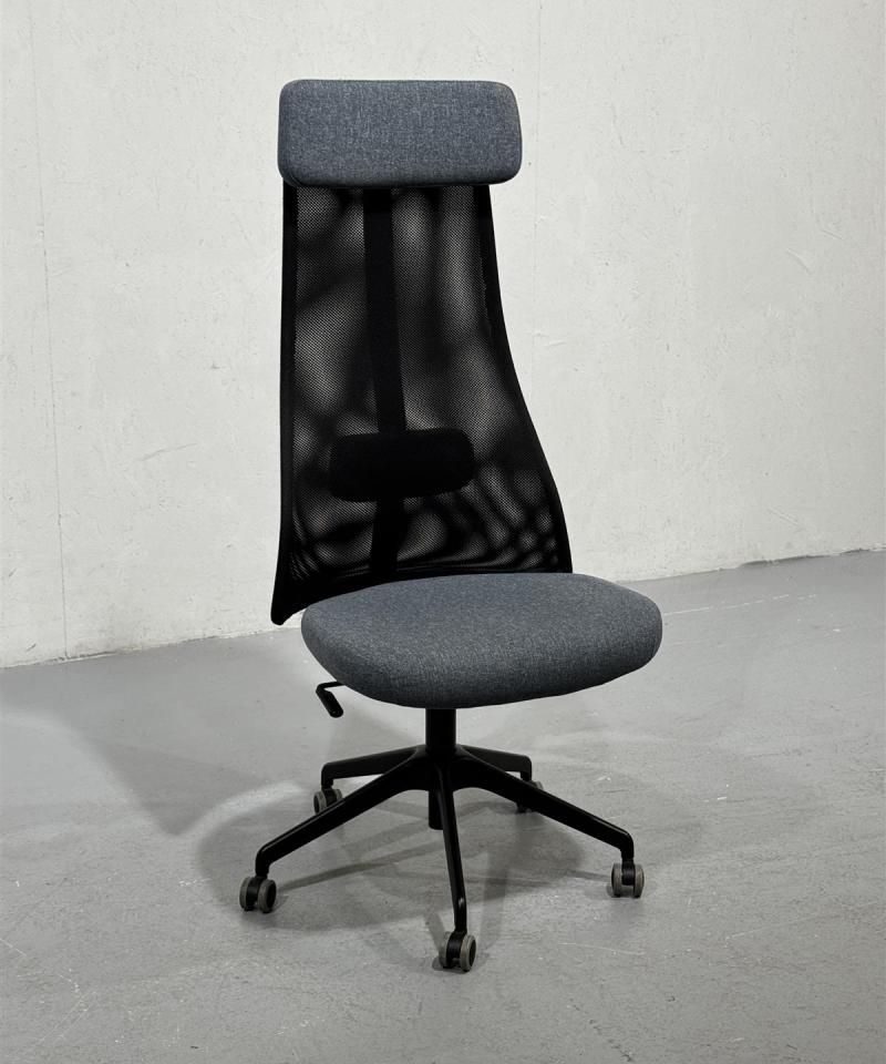 Ikea Järvfjället toimistotuoli, musta ja harmaa