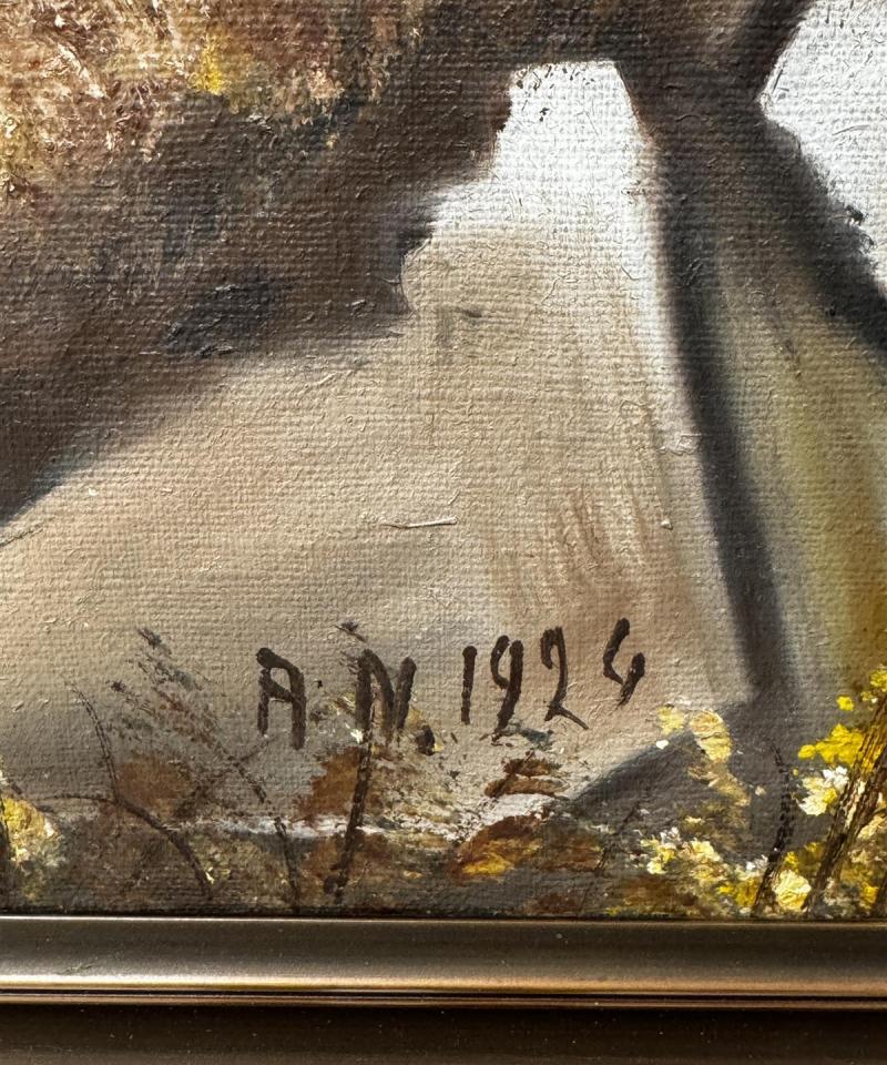 Taulukopio taistelevat metsot öljyvärimaalaus