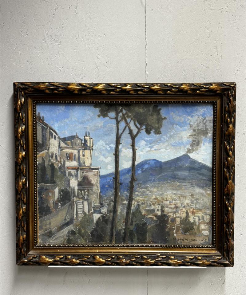 Taulu pastelli maisemamaalaus Nils Wikberg 1935