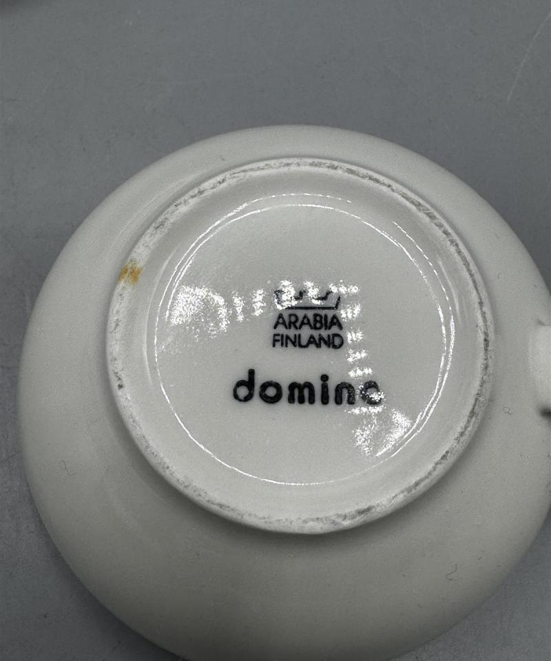 Arabia Domino kahvikupit, valkoiset (3 kpl)