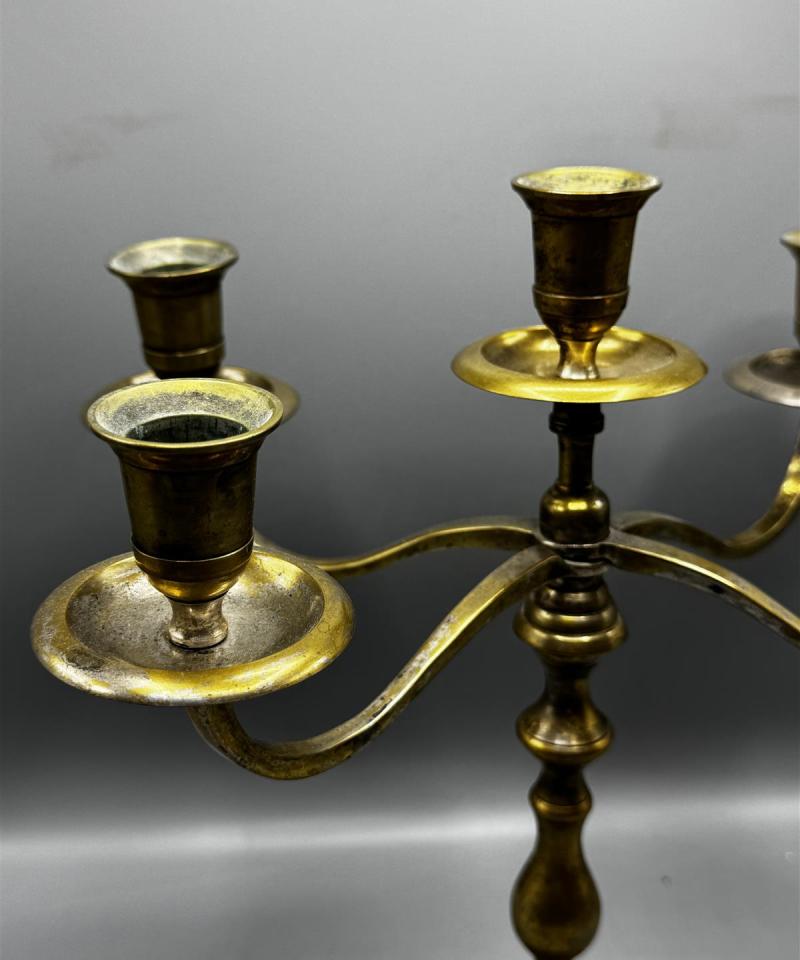 Kynttilänjalka 5 haaraa messinki