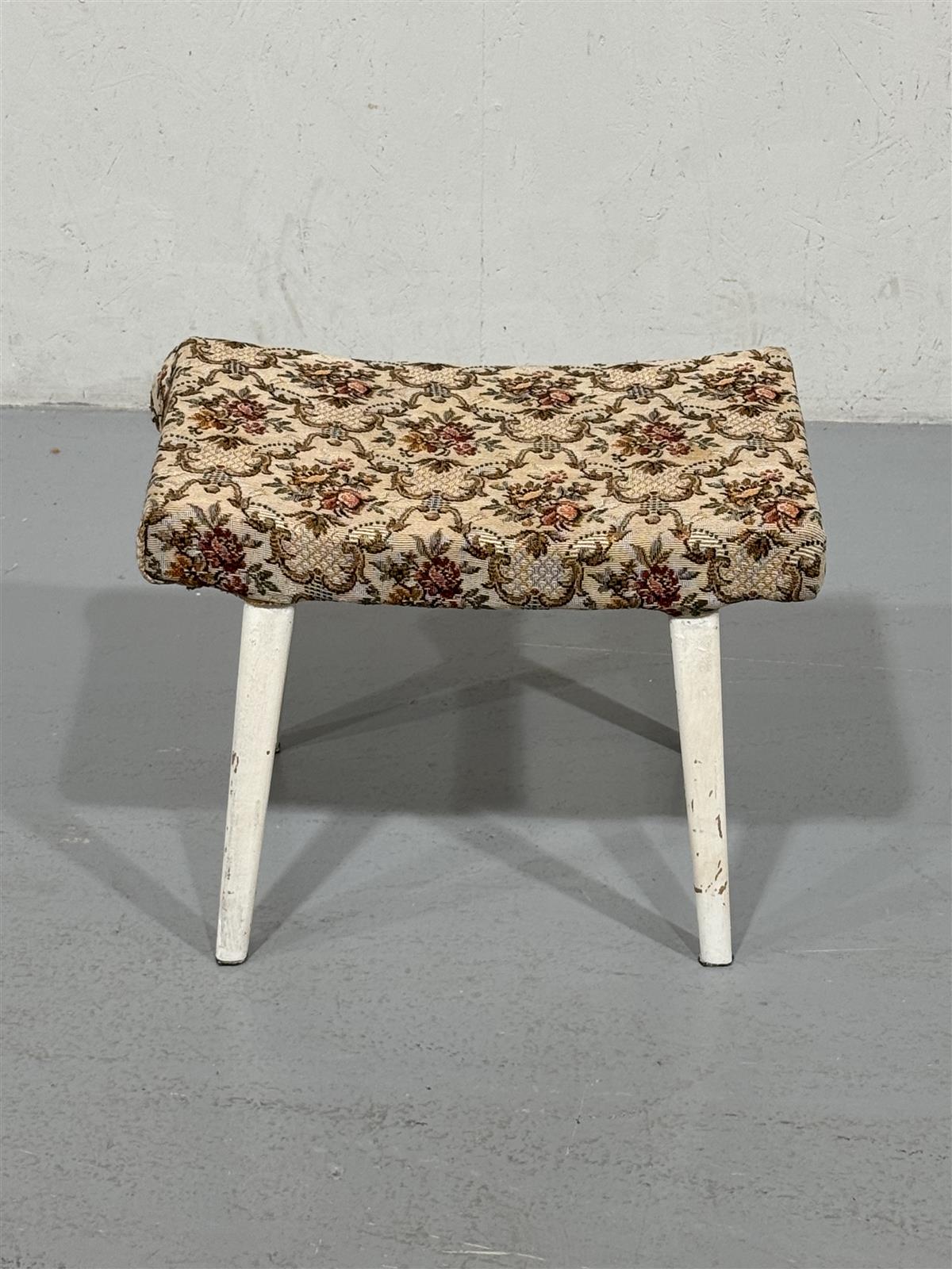 Vintage 60-luku jakkara kangasverhoilu