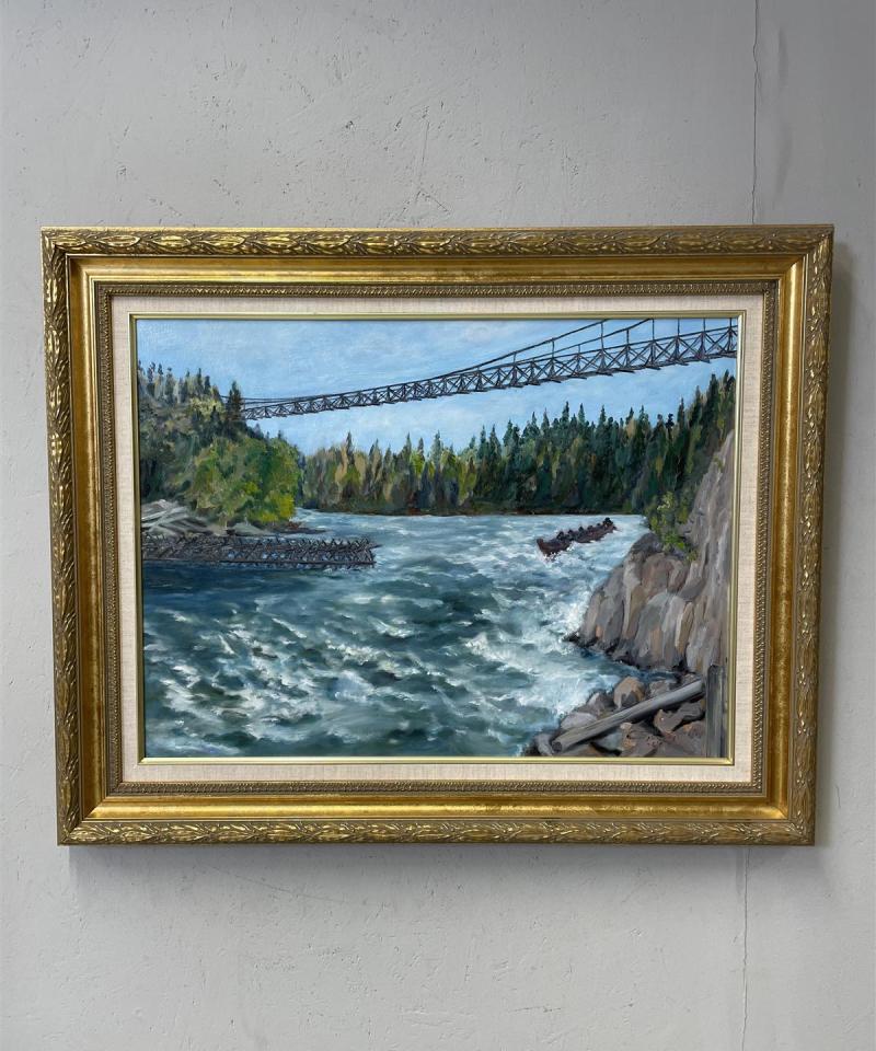 Taulu Pyhäkoski öljyvärimaalaus, signeerattu