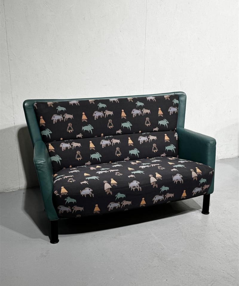 Kinnarps Kuvioitu nahkasohva 140cm