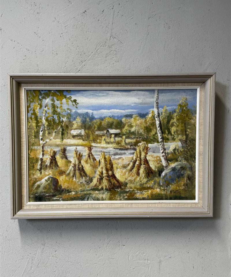 Taulu öljyväri maisema H Monten