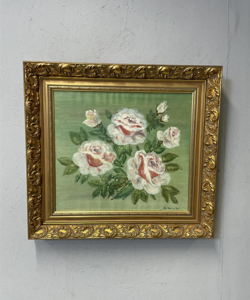 Taulu Kukkia öljyvärimaalaus, O Marjamäki