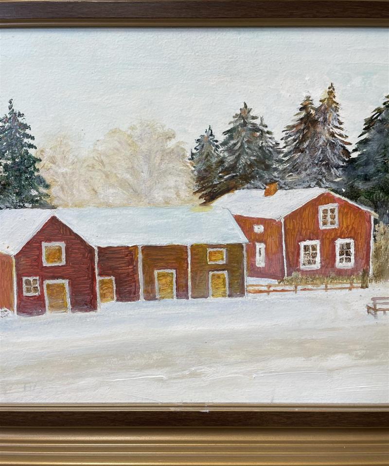 Taulu Talvimaisema öljyväri, K Hahto -78