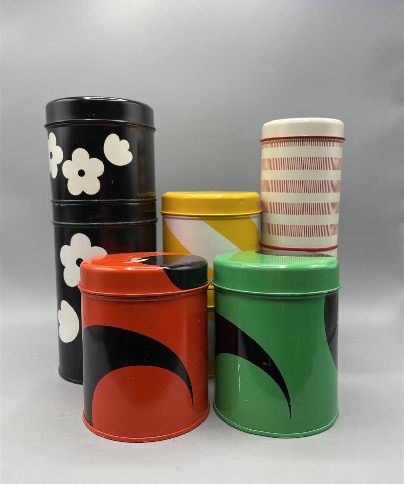 Aarikka peltipurkki setti 8-osaa