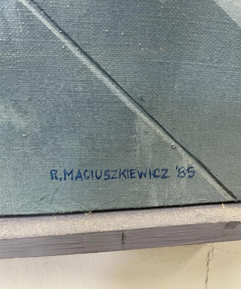 Taulu ”Suurkaupunki” öljyväri, Roman Maciuszkiewicz