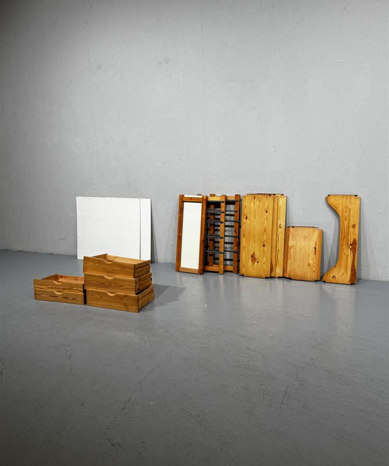 Lundia Classic hyllykkö (osissa) vetolaatikoilla