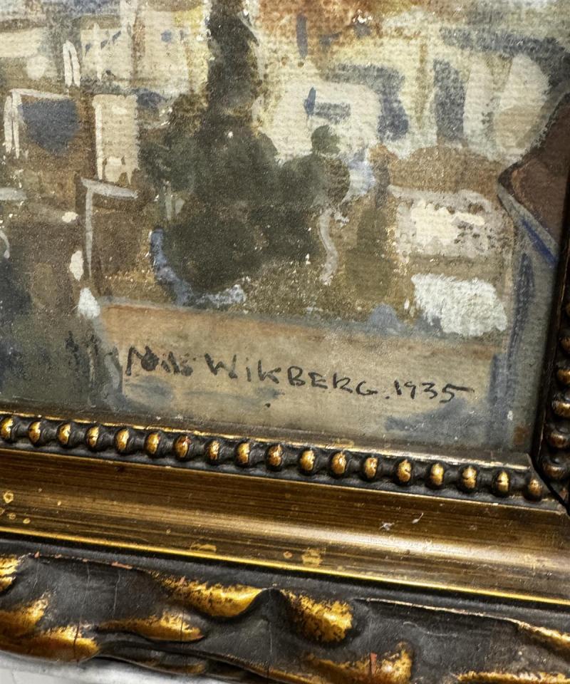 Taulu pastelli maisemamaalaus Nils Wikberg 1935