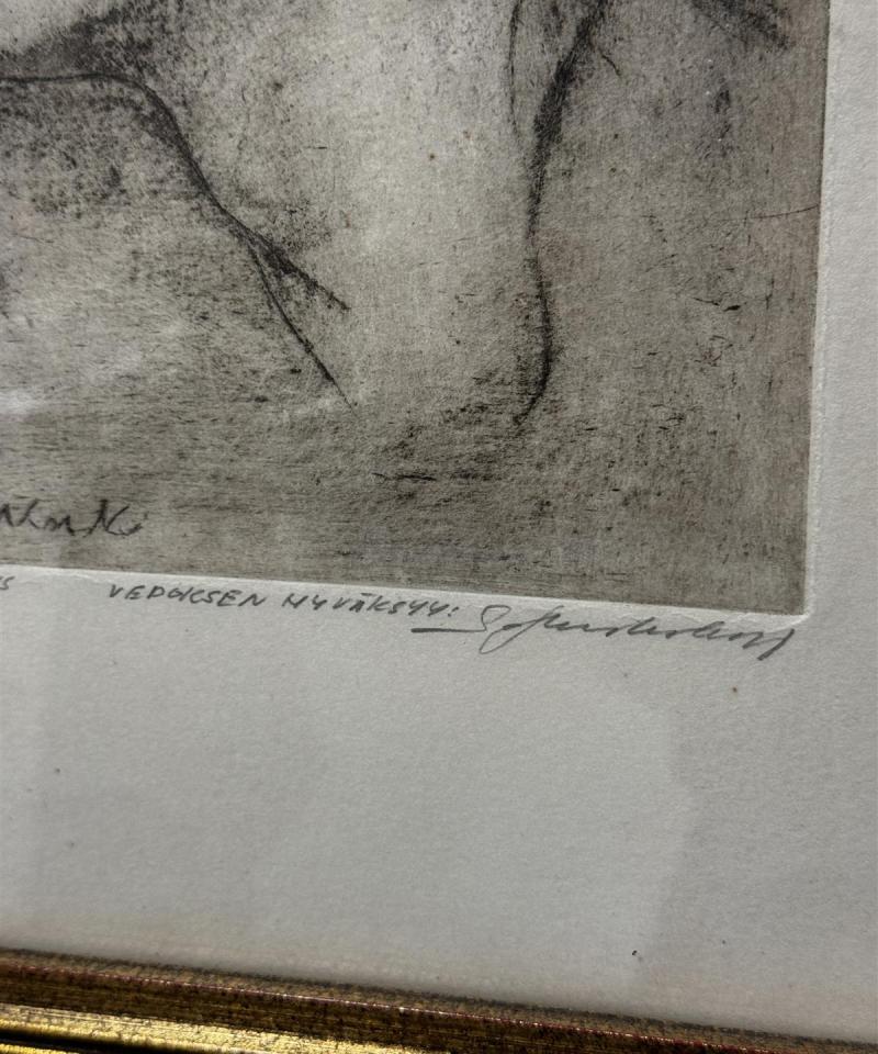 Taulu etsaus Jalmari Ruokokoski 1918