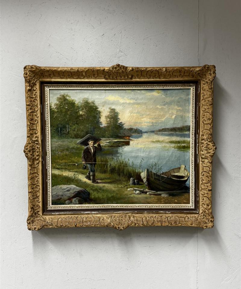 Taulu öljyvärimaalaus maisemalla Silverberg