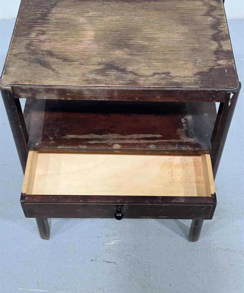 Vintage funkkis sivupöytä puu ruskea