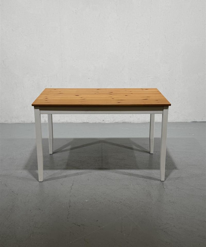 Ruokapöytä puu valkoinen 118x74