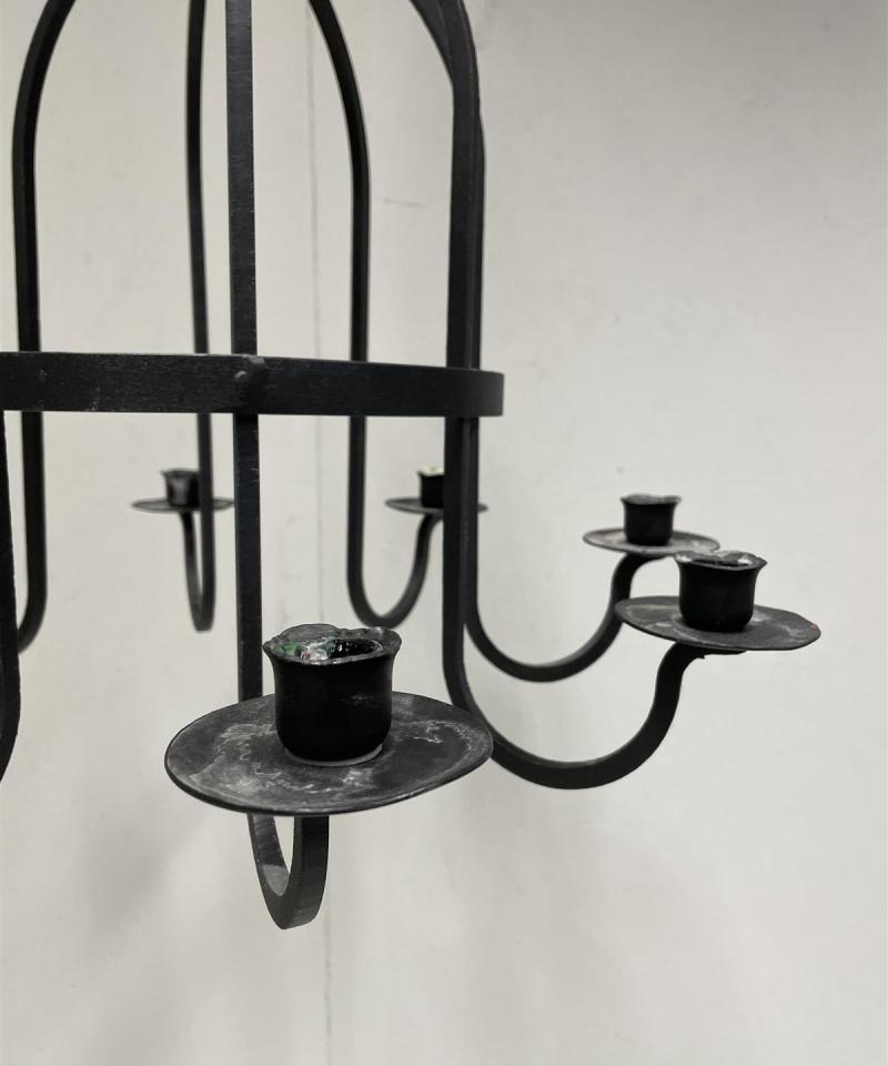 Kynttiläkruunu metalli musta