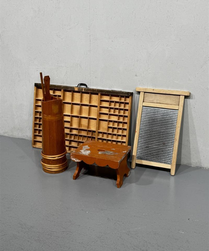 Vintage puu esineitä (4 kpl)