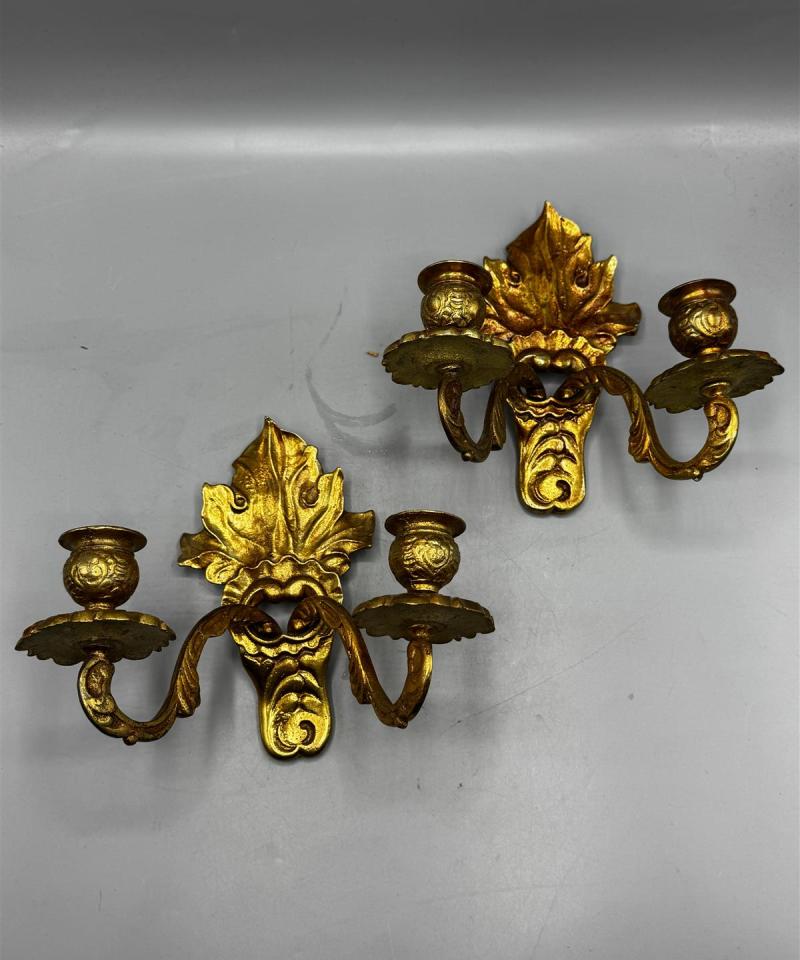 Vintage seinäkruunut, messinki