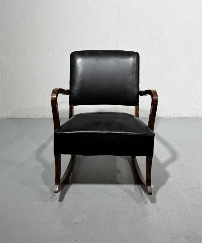 Vintage keinutuoli musta 50 luku