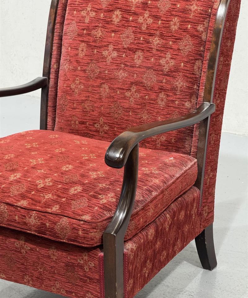 Vintage 60-luku nojatuoli, punainen