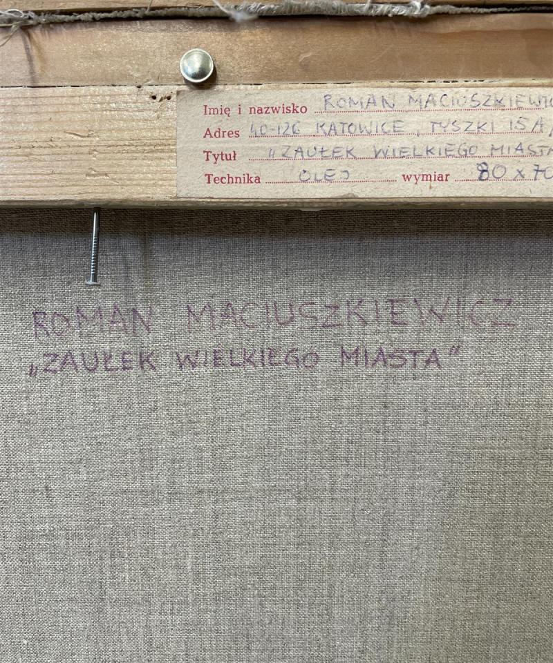 Taulu ”Suurkaupunki” öljyväri, Roman Maciuszkiewicz