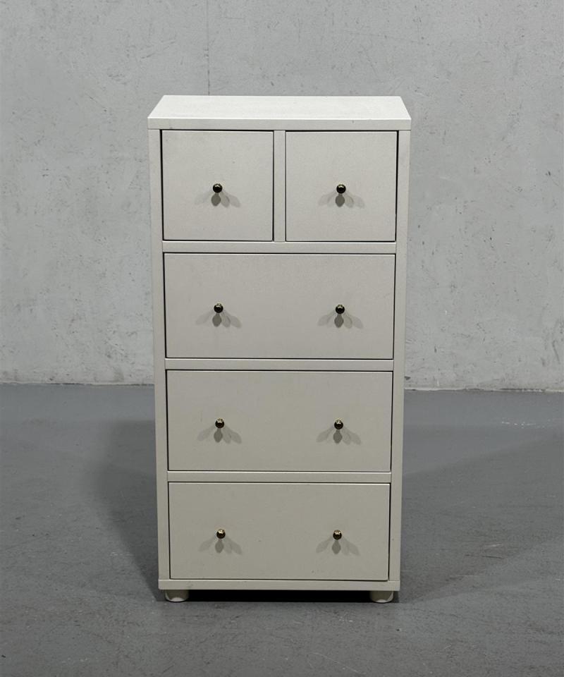 Moderni lipasto 5 laatikkoa valkoinen
