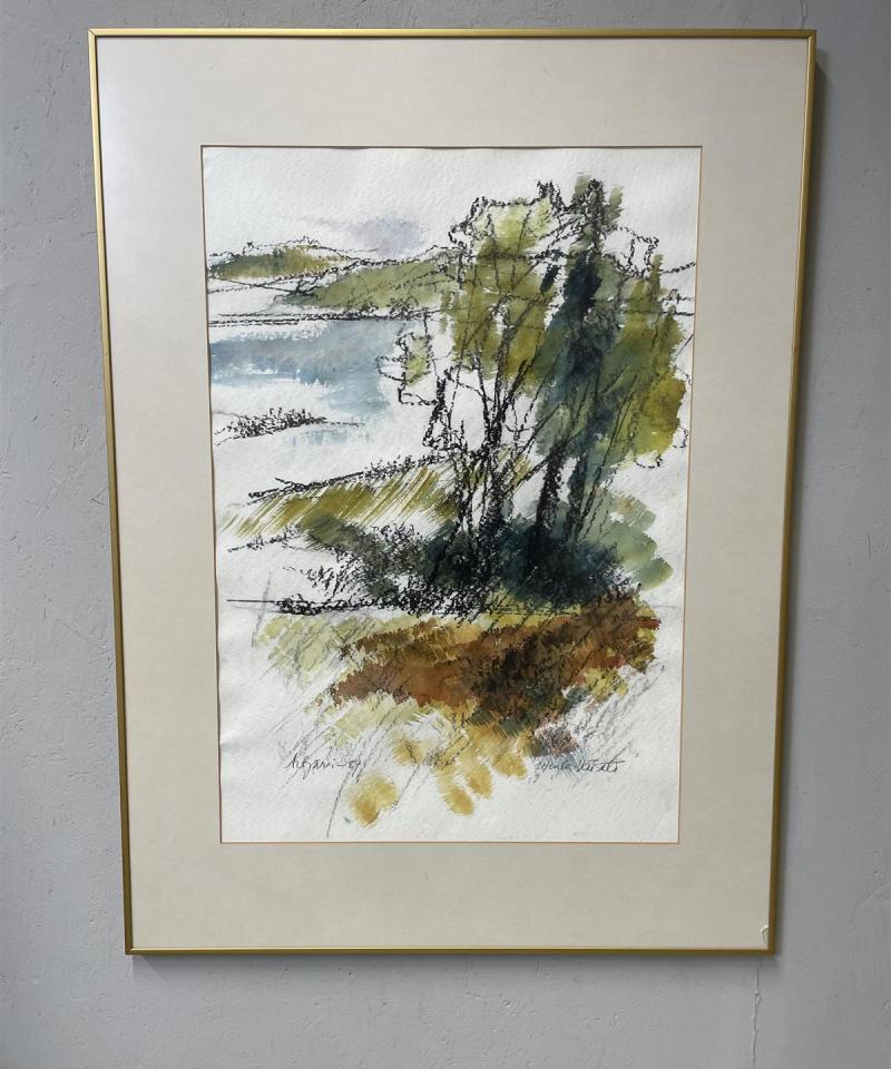 Taulu Artjärvi vesiväri, signeerattu