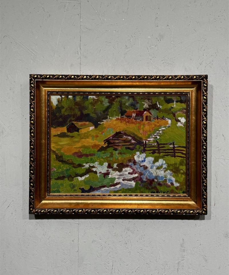 Taulu öljyväri maisemamaalaus M Pitkänen