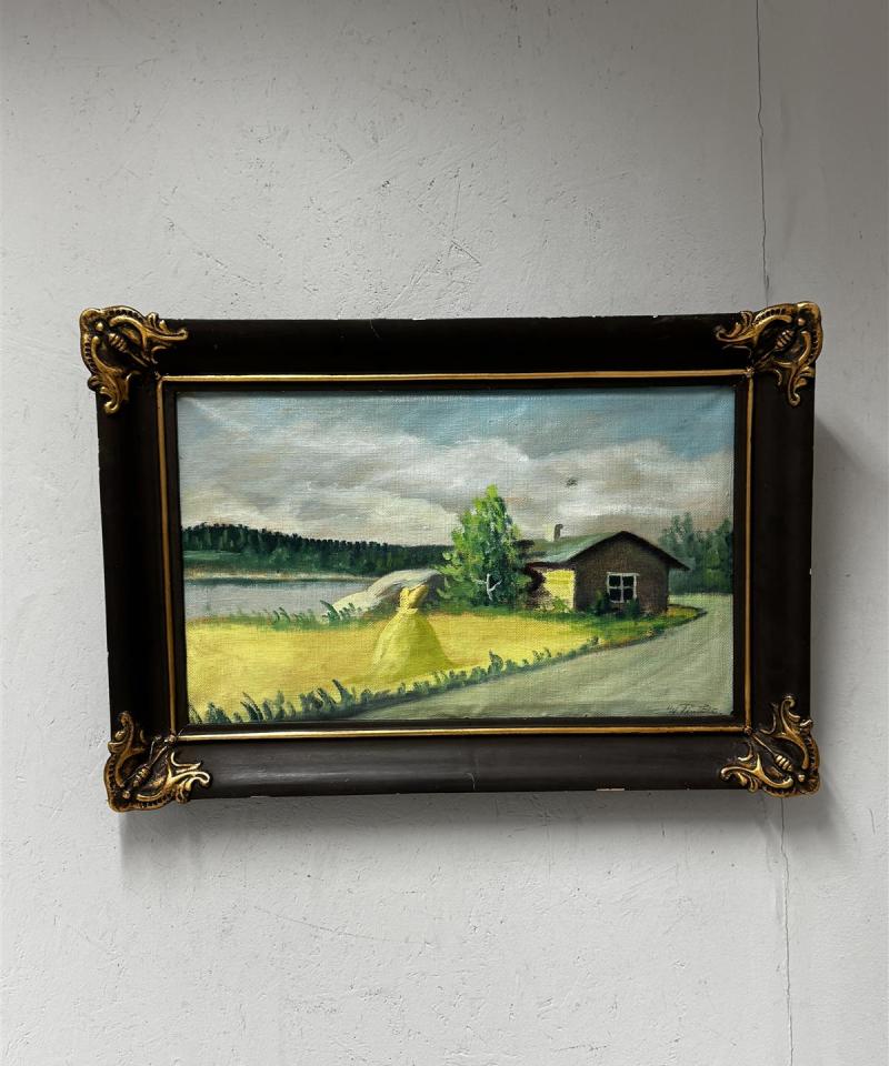 Taulu öljyväri maisema tunnistamaton