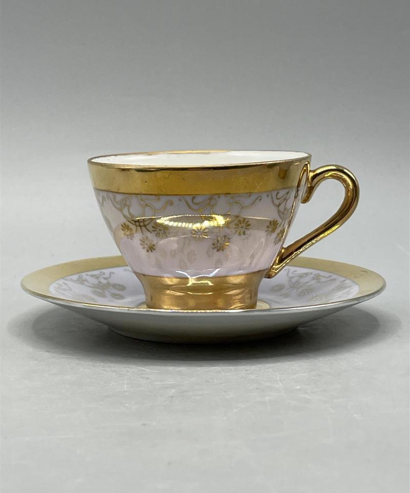 Kultareunaiset kahvikupit 6kpl