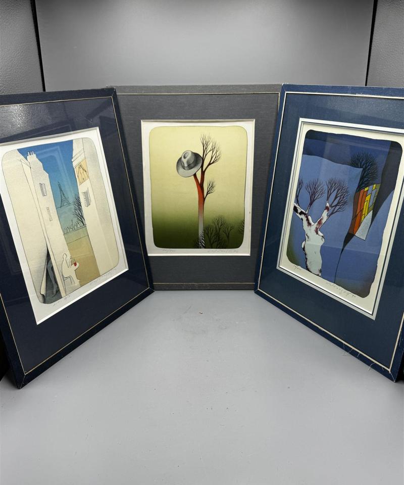 Taulu grafiikkateos (3 kpl) Josef Velcovsky