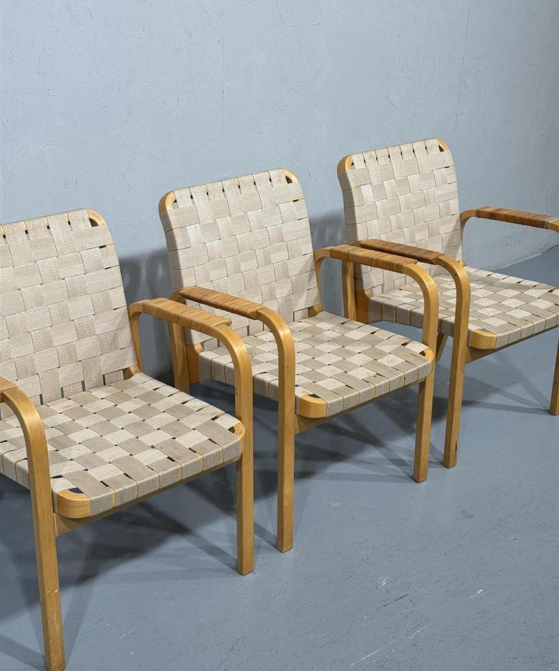 Artek Aalto 45 nojatuolit (3 kpl)