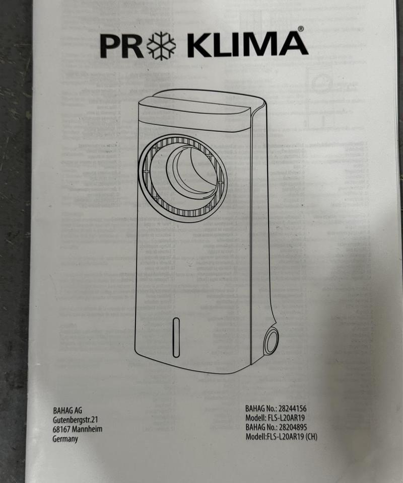 Pro Klima ilmastointilaite, valkoinen