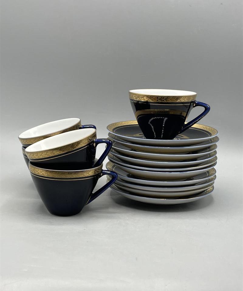 Lomonosov Cobalt kahvikupit 5-osaa + 5