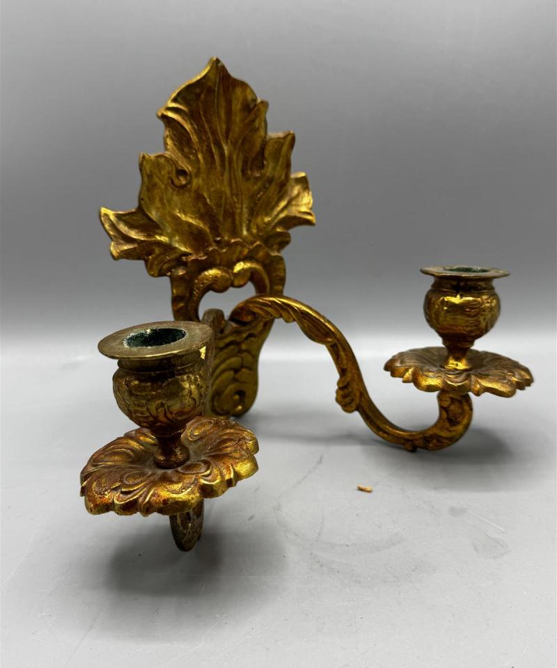 Vintage seinäkruunut, messinki