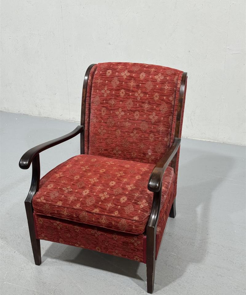 Vintage 60-luku nojatuoli, punainen