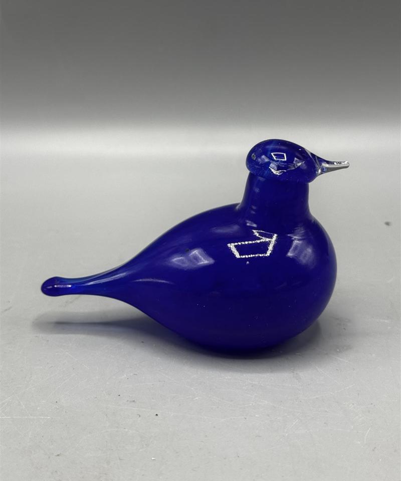 Iittala Birds Tirri sininen lasilintu Oiva Toikka